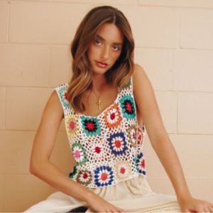Verge Girl Multicolor Crochet Top